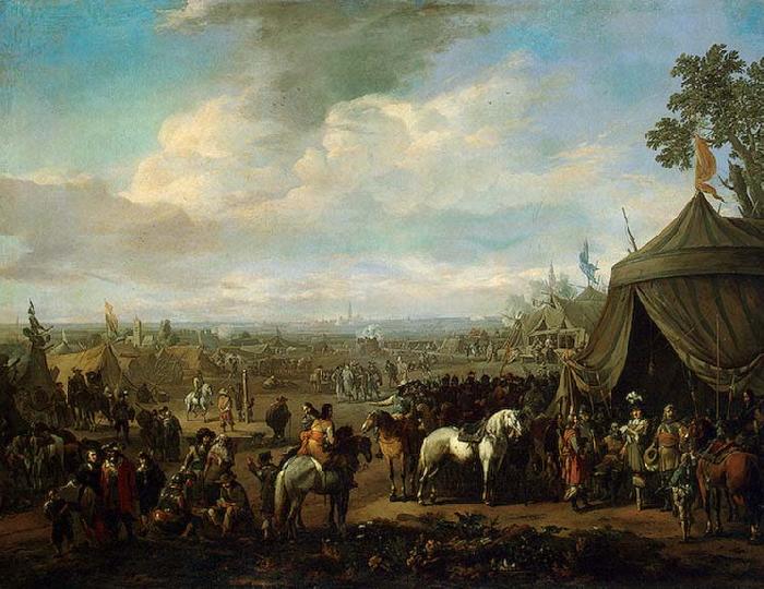 Johannes Lingelbach Flemish Town Sieged by the Spanish Soldiers Germany oil painting art
